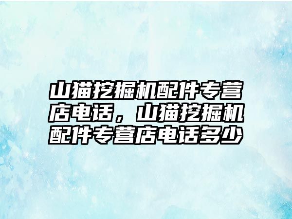 山貓挖掘機(jī)配件專營店電話，山貓挖掘機(jī)配件專營店電話多少