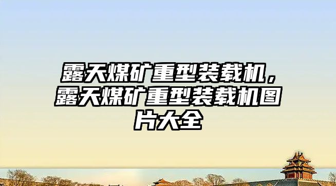 露天煤礦重型裝載機，露天煤礦重型裝載機圖片大全