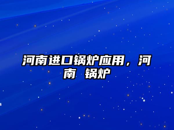 河南進(jìn)口鍋爐應(yīng)用，河南 鍋爐