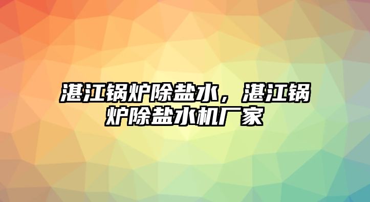 湛江鍋爐除鹽水，湛江鍋爐除鹽水機(jī)廠家