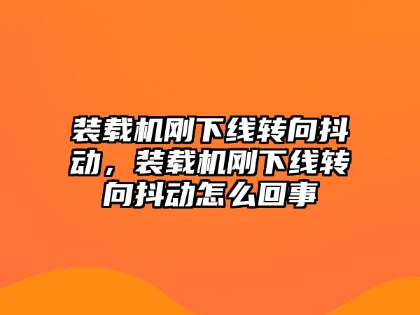 裝載機剛下線轉(zhuǎn)向抖動，裝載機剛下線轉(zhuǎn)向抖動怎么回事