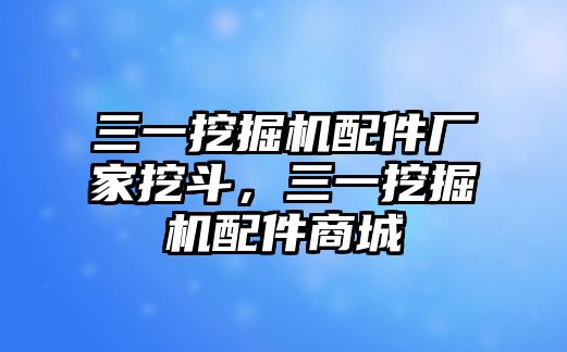 三一挖掘機配件廠家挖斗，三一挖掘機配件商城