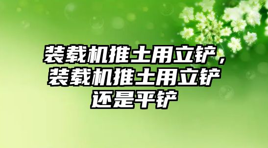 裝載機推土用立鏟，裝載機推土用立鏟還是平鏟