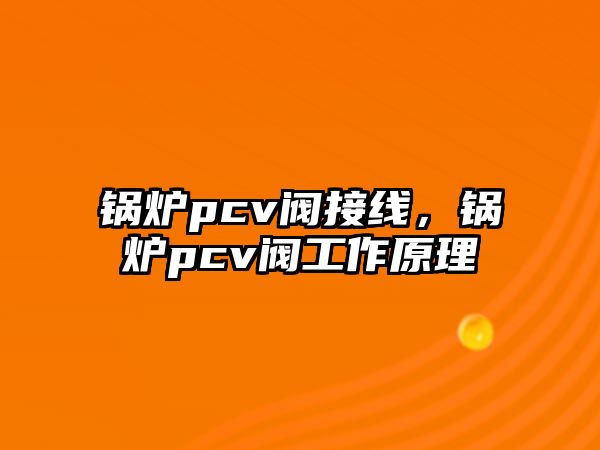 鍋爐pcv閥接線，鍋爐pcv閥工作原理