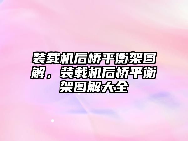 裝載機后橋平衡架圖解，裝載機后橋平衡架圖解大全