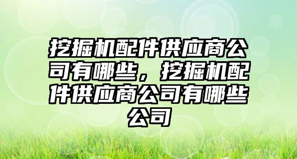 挖掘機配件供應(yīng)商公司有哪些，挖掘機配件供應(yīng)商公司有哪些公司