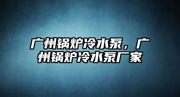 廣州鍋爐冷水泵，廣州鍋爐冷水泵廠家