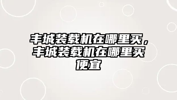 豐城裝載機在哪里買，豐城裝載機在哪里買便宜