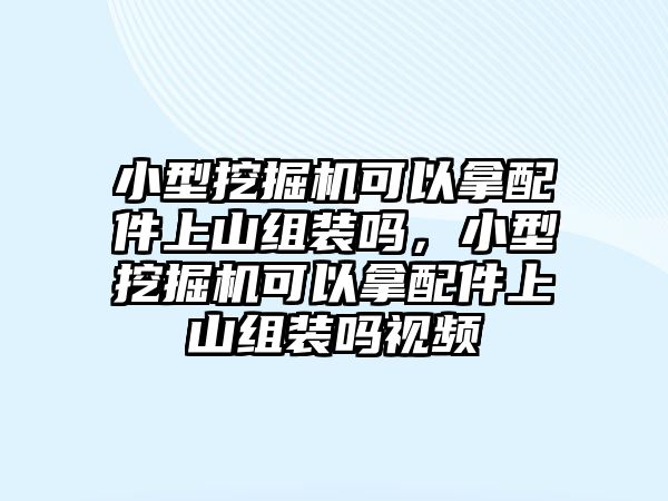 小型挖掘機(jī)可以拿配件上山組裝嗎，小型挖掘機(jī)可以拿配件上山組裝嗎視頻