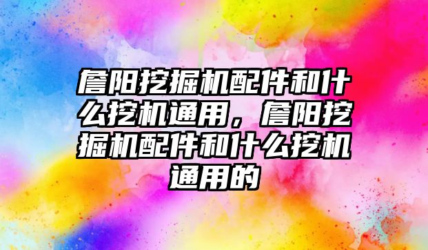 詹陽挖掘機配件和什么挖機通用，詹陽挖掘機配件和什么挖機通用的