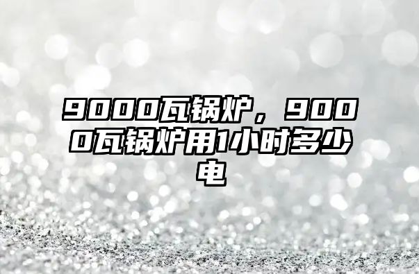 9000瓦鍋爐，9000瓦鍋爐用1小時多少電