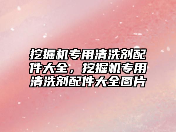 挖掘機專用清洗劑配件大全，挖掘機專用清洗劑配件大全圖片