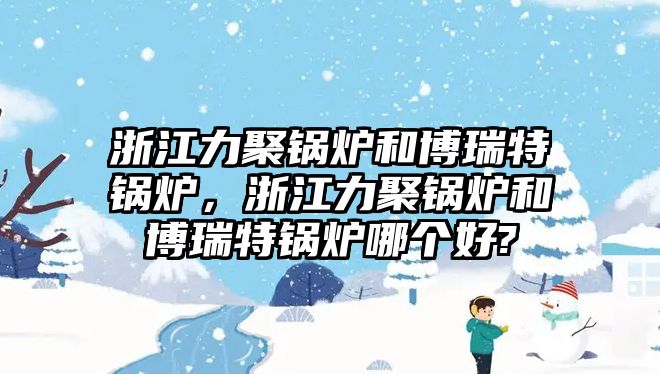 浙江力聚鍋爐和博瑞特鍋爐，浙江力聚鍋爐和博瑞特鍋爐哪個好?