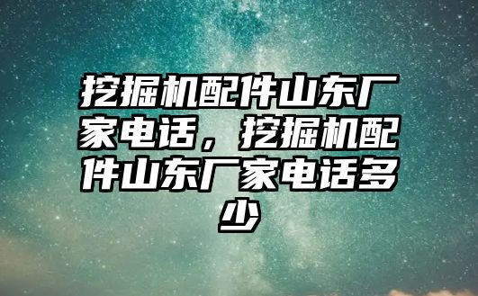 挖掘機配件山東廠家電話，挖掘機配件山東廠家電話多少