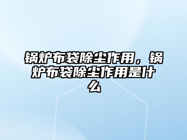 鍋爐布袋除塵作用，鍋爐布袋除塵作用是什么