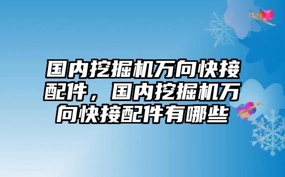 國內(nèi)挖掘機萬向快接配件，國內(nèi)挖掘機萬向快接配件有哪些