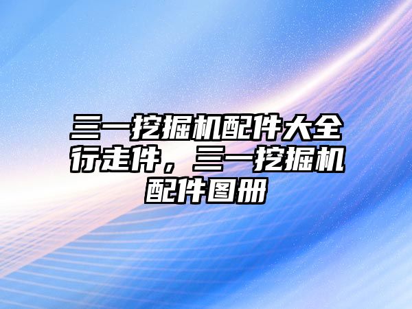 三一挖掘機配件大全行走件，三一挖掘機配件圖冊