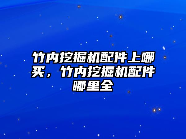 竹內(nèi)挖掘機配件上哪買，竹內(nèi)挖掘機配件哪里全