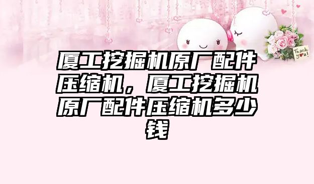 廈工挖掘機原廠配件壓縮機，廈工挖掘機原廠配件壓縮機多少錢