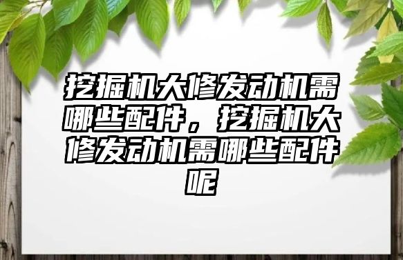 挖掘機大修發(fā)動機需哪些配件，挖掘機大修發(fā)動機需哪些配件呢