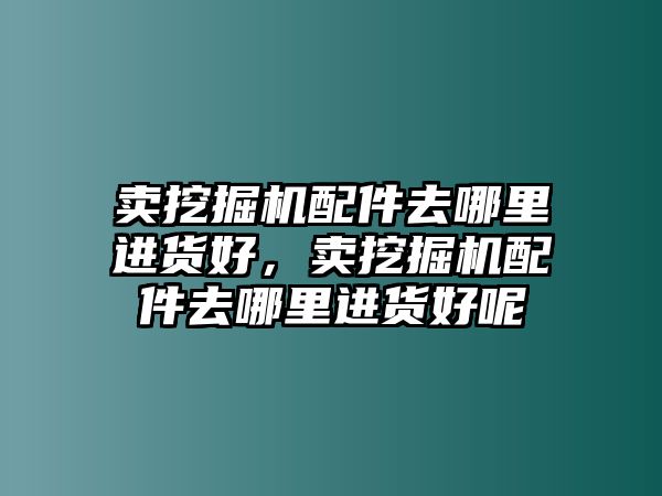 賣挖掘機(jī)配件去哪里進(jìn)貨好，賣挖掘機(jī)配件去哪里進(jìn)貨好呢