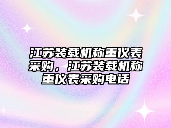 江蘇裝載機稱重儀表采購，江蘇裝載機稱重儀表采購電話