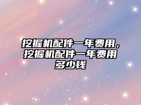 挖掘機配件一年費用，挖掘機配件一年費用多少錢