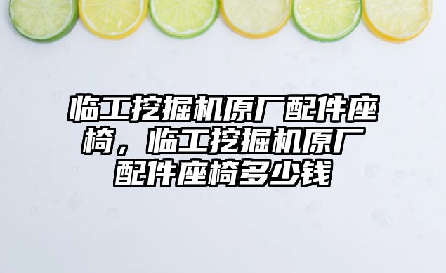 臨工挖掘機原廠配件座椅，臨工挖掘機原廠配件座椅多少錢