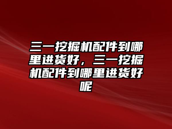 三一挖掘機配件到哪里進貨好，三一挖掘機配件到哪里進貨好呢