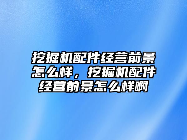 挖掘機配件經(jīng)營前景怎么樣，挖掘機配件經(jīng)營前景怎么樣啊