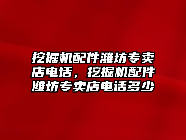 挖掘機配件濰坊專賣店電話，挖掘機配件濰坊專賣店電話多少