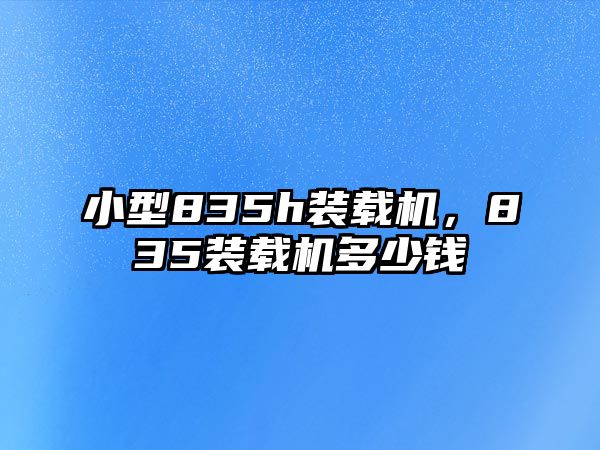 小型835h裝載機，835裝載機多少錢