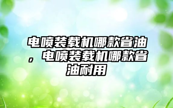 電噴裝載機哪款省油，電噴裝載機哪款省油耐用