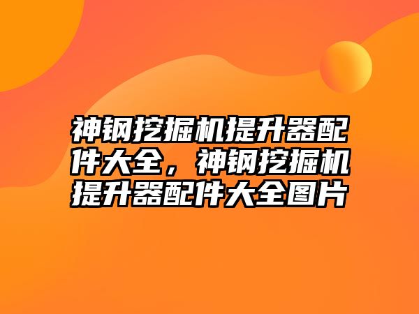 神鋼挖掘機提升器配件大全，神鋼挖掘機提升器配件大全圖片