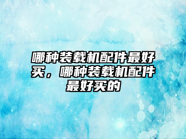 哪種裝載機(jī)配件最好買(mǎi)，哪種裝載機(jī)配件最好買(mǎi)的