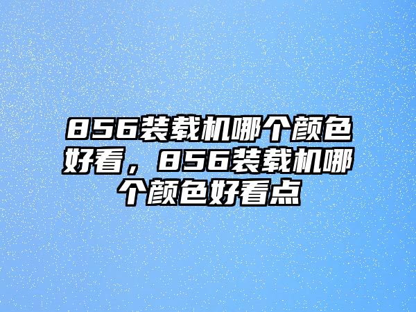 856裝載機(jī)哪個(gè)顏色好看，856裝載機(jī)哪個(gè)顏色好看點(diǎn)