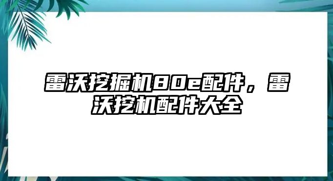 雷沃挖掘機80e配件，雷沃挖機配件大全