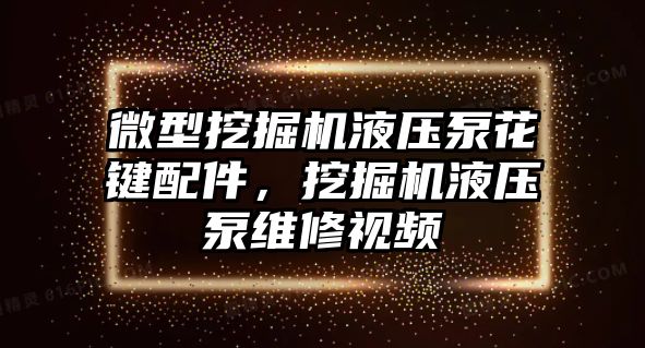 微型挖掘機液壓泵花鍵配件，挖掘機液壓泵維修視頻