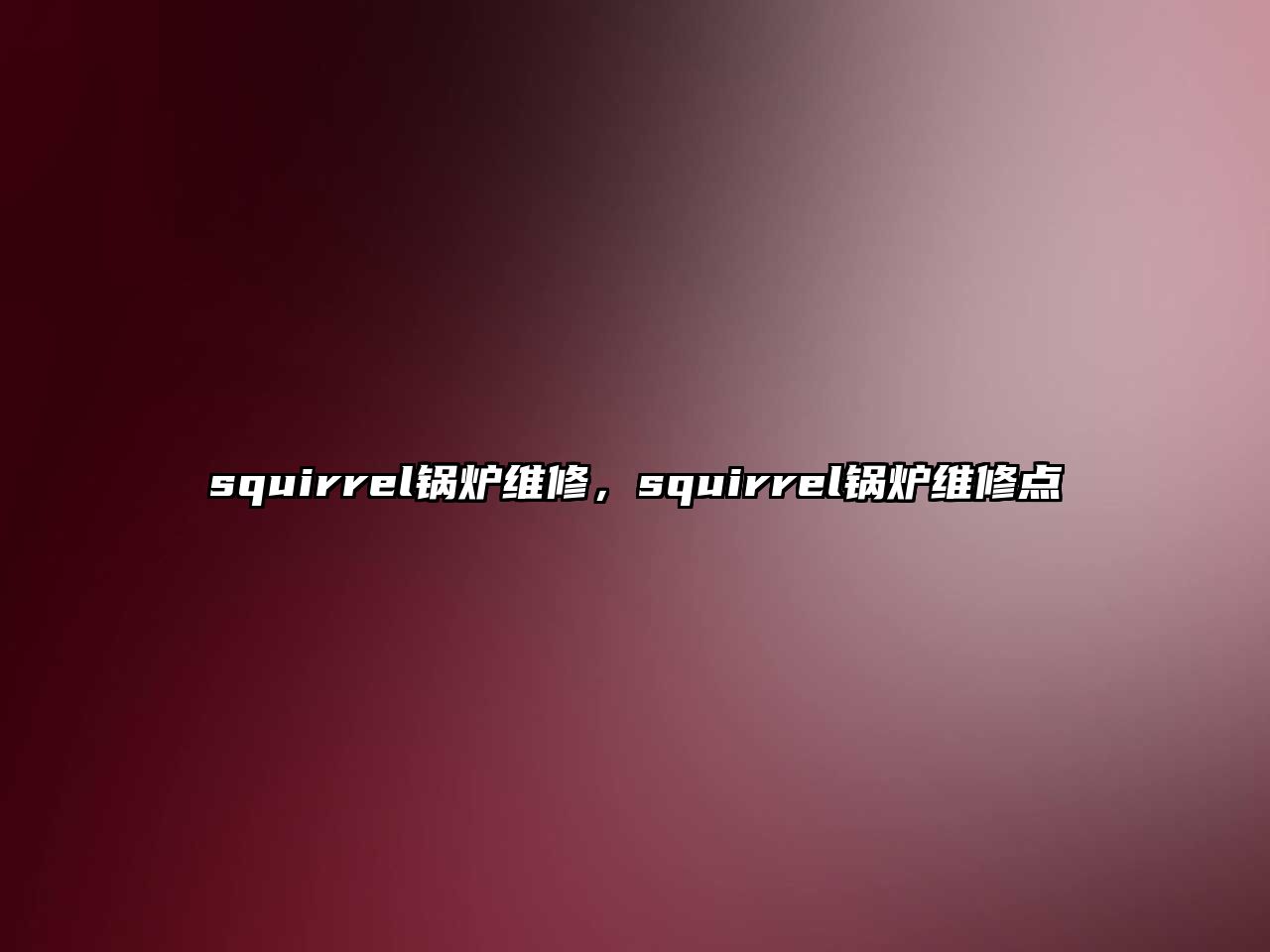 squirrel鍋爐維修，squirrel鍋爐維修點(diǎn)