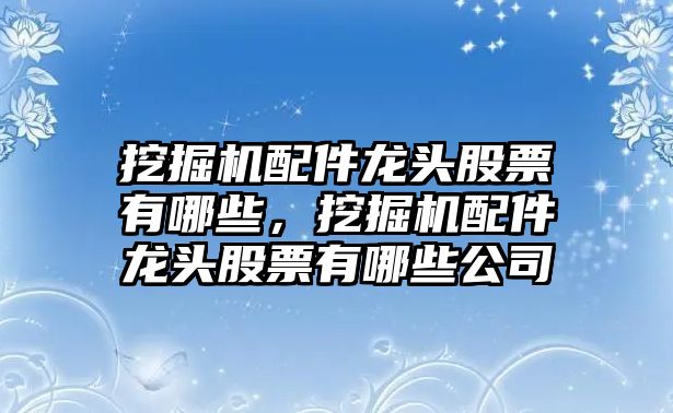 挖掘機配件龍頭股票有哪些，挖掘機配件龍頭股票有哪些公司