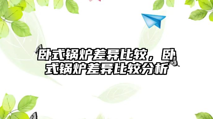 臥式鍋爐差異比較，臥式鍋爐差異比較分析