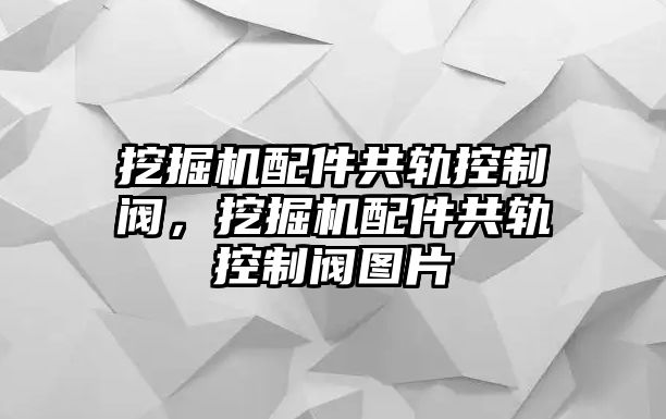 挖掘機(jī)配件共軌控制閥，挖掘機(jī)配件共軌控制閥圖片