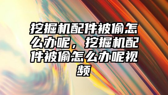 挖掘機配件被偷怎么辦呢，挖掘機配件被偷怎么辦呢視頻