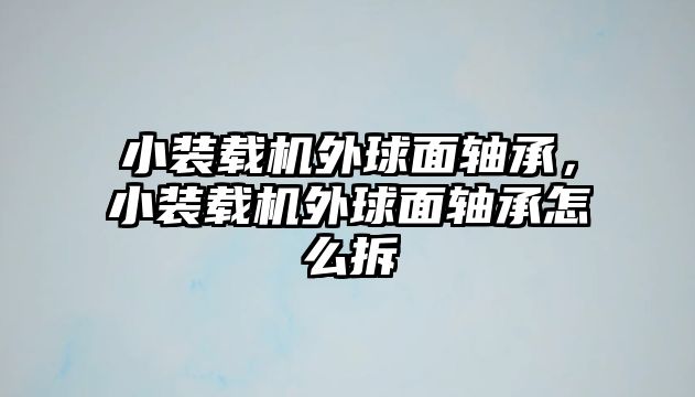 小裝載機外球面軸承，小裝載機外球面軸承怎么拆