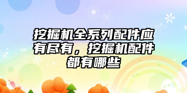 挖掘機全系列配件應有盡有，挖掘機配件都有哪些