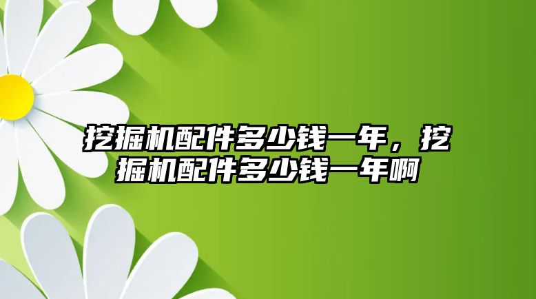 挖掘機配件多少錢一年，挖掘機配件多少錢一年啊