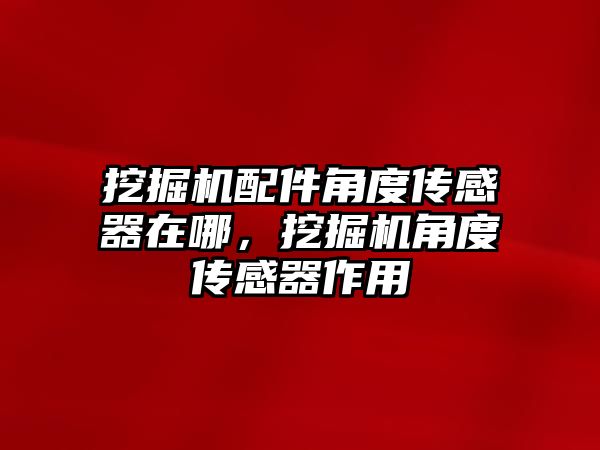 挖掘機配件角度傳感器在哪，挖掘機角度傳感器作用