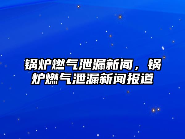 鍋爐燃?xì)庑孤┬侣?，鍋爐燃?xì)庑孤┬侣剤?bào)道