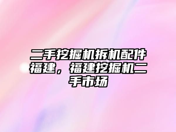 二手挖掘機拆機配件福建，福建挖掘機二手市場