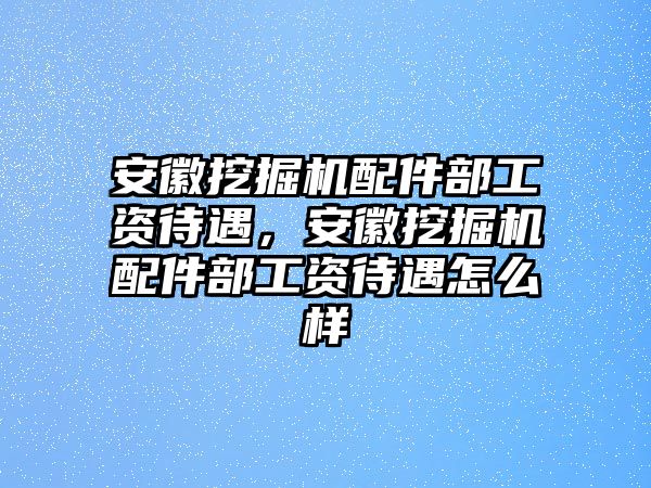 安徽挖掘機(jī)配件部工資待遇，安徽挖掘機(jī)配件部工資待遇怎么樣